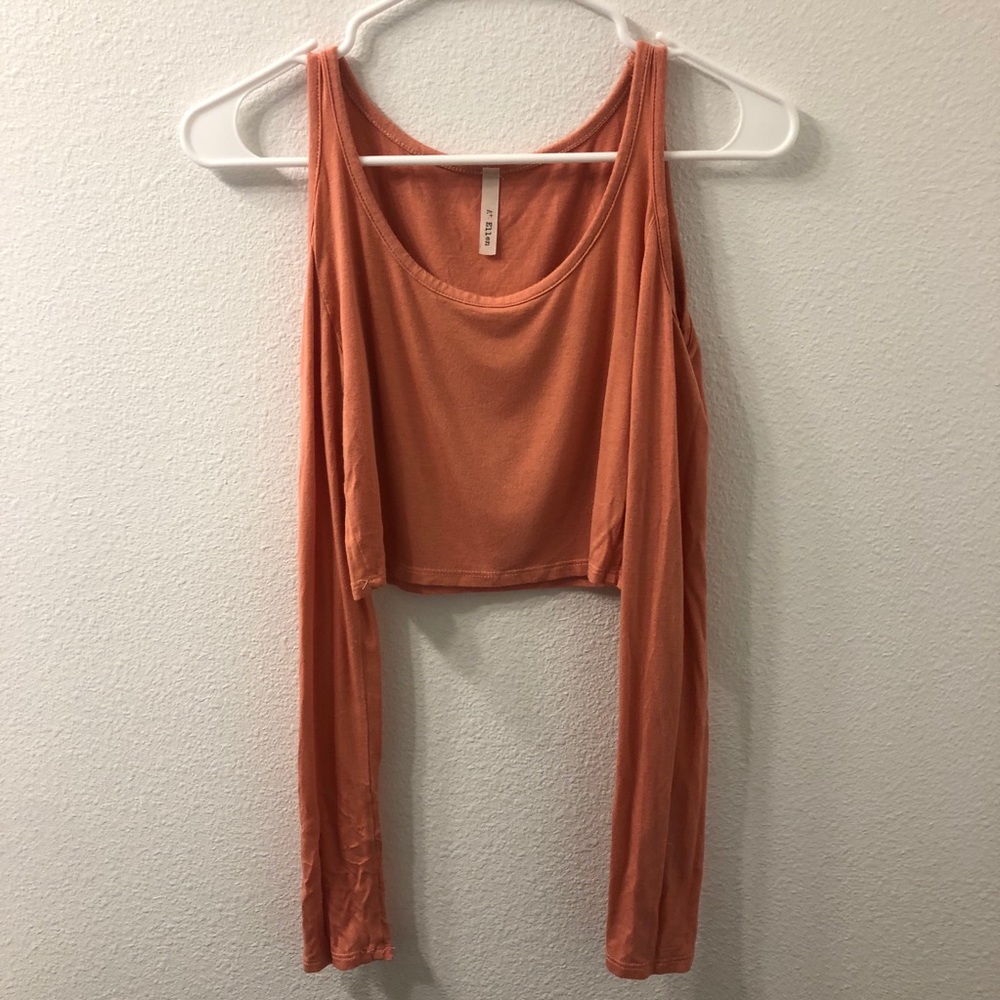 A+ Ellen long sleeve top orange extra small